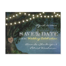 Tarjetas de boda de roble tallado rústico para gua