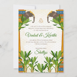 Tarjetas de Boda del sur de India e invitación a l