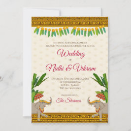 Tarjetas de boda del sur de la India y invitacione