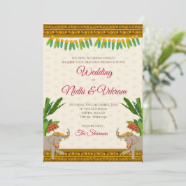 tarjetas de boda del sur de la India y invitacione