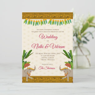 tarjetas de boda del sur de la India y invitacione
