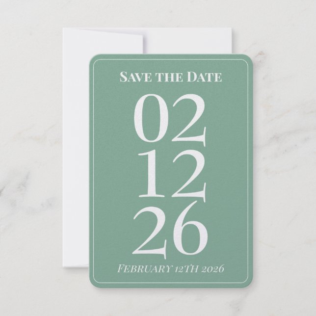 Tarjetas de boda en verde menta para guardar la fe (Anverso)