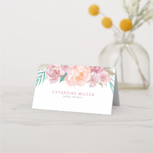 Tarjetas de boda Escort Rubor y Blooms