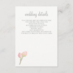 Tarjetas de Boda floral de Rubor en auge