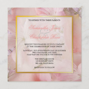 Tarjetas de boda florales románticas y vintage