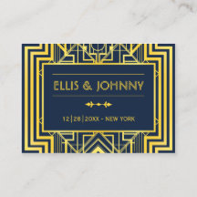 Tarjetas de Boda geométrico de Marina y Oro