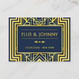 Tarjetas de Boda geométrico de Marina y Oro