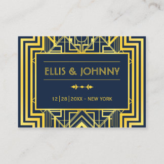 Tarjetas de Boda geométrico de Marina y Oro