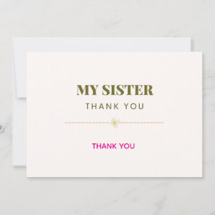 Tarjetas de boda - gracias a mi hermana