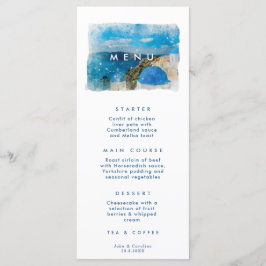 Tarjetas de boda griega Santorini