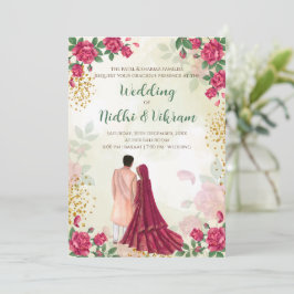 tarjetas de boda hindúes y invitaciones de boda in