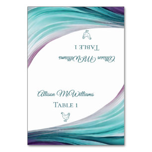 Tarjetas de boda-Icono de aves de corral-Púrpura y