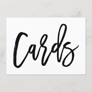 Tarjetas de boda impresas con letra a mano chic