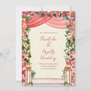 Tarjetas de boda indias invitadas por hindúes digi