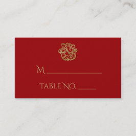 Tarjetas de Boda indias Red and Gold Mandala