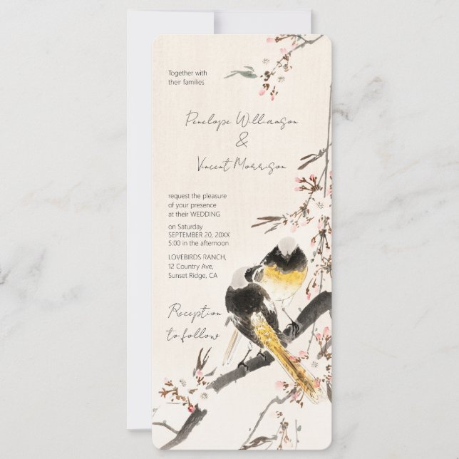 Tarjetas de Boda - Invitación de Boda con Arte Ant (Anverso)