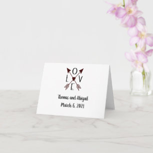 Tarjetas de boda personalizadas con nombres y fech