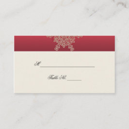 Tarjetas de Boda Red and Gold Snowflake