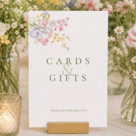 Tarjetas de boda regalos flores silvestres Señales