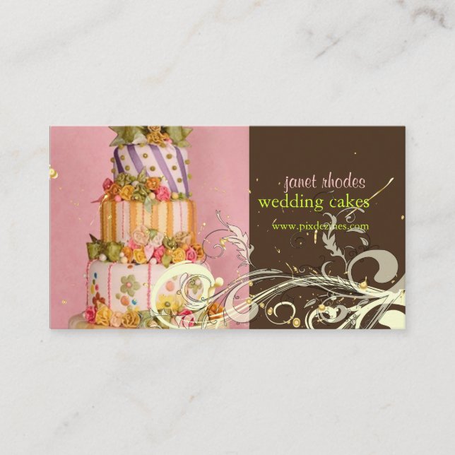 Tarjetas de boda rosa y chocolate (Anverso)
