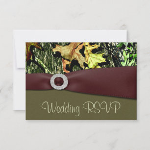 Tarjetas de boda RSVP de camuflaje para caza