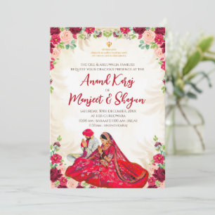 tarjetas de boda Sikh y invitaciones de Anand Kara