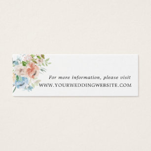 Tarjetas de Boda web de Floral de color azul