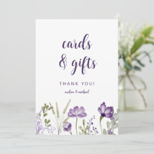 Tarjetas de boda y regalos Señal de tarjeta floral