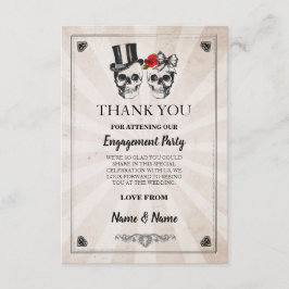 Tarjetas de Bodas de Calaveras de Halloween de Agr