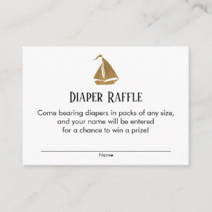 Tarjetas de Boletos de Rifas de Pañales de Barco d