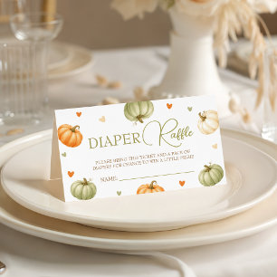 Tarjetas de Boletos de Rifas de Pañales de Calabaz