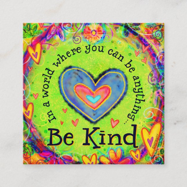 Tarjetas de bondad "Be Kind" (Anverso)
