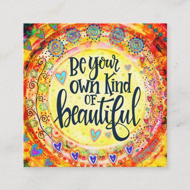 Tarjetas de bondad de "Be Beautiful" (Anverso)