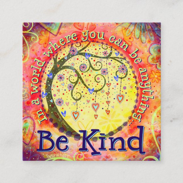 Tarjetas de bondad de "Be Kind" (Anverso)