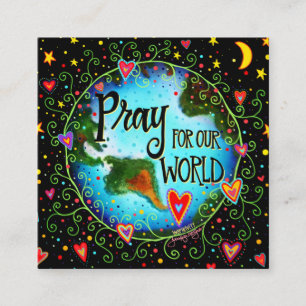 Tarjetas de bondad "Reza por nuestro mundo"