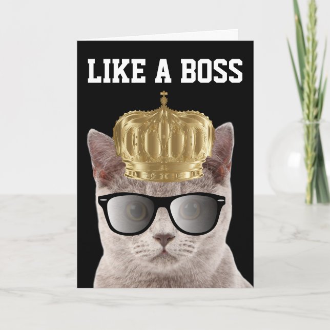 TARJETAS DE BOSS CAT DE CUMPLEAÑOS (Anverso)