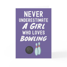 Tarjetas de Bowling Moradas Lindas para Bebés y Ni