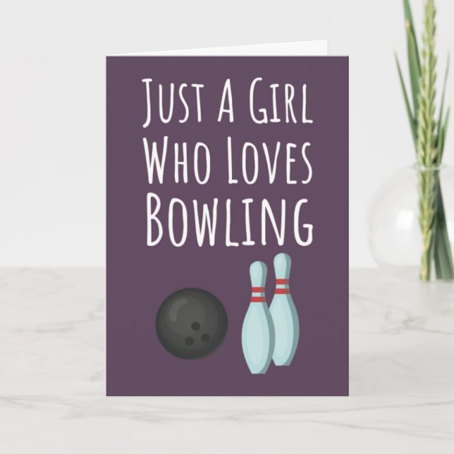 Tarjetas de Bowling Rosadas Lindas para Niñas Bebé (Anverso)