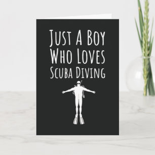 Tarjetas de buceo para niños buzo boy
