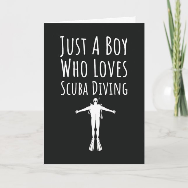 Tarjetas de buceo para niños buzo boy (Anverso)
