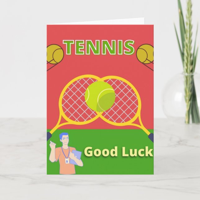 tarjetas de buena suerte de tenis (Anverso)