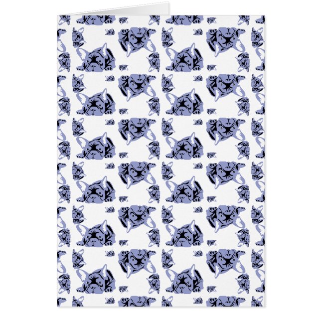 Tarjetas de Bulldog francesas (Frente)