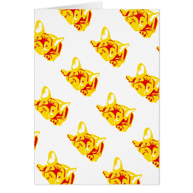 Tarjetas de Bulldog francesas (Frente)