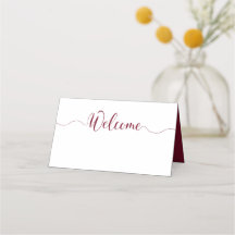 Tarjetas de Burgundy Place para mesas Bodas