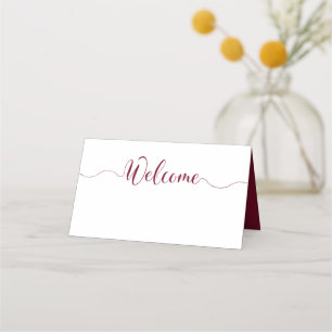 Tarjetas de Burgundy Place para mesas Bodas