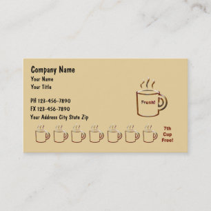 Tarjetas de Businss del café