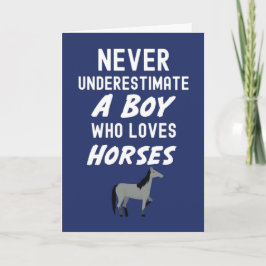 Tarjetas de caballo azules de la marina lindas par