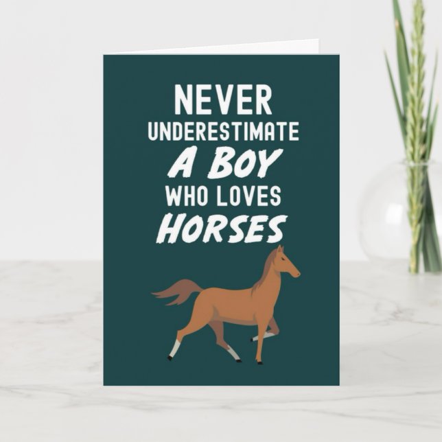 Tarjetas de Caballo Lindos para Niños Bebés Amante (Anverso)
