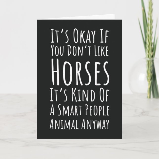 Tarjetas de Caballos Divertidos Humor Amante Diver (Anverso)
