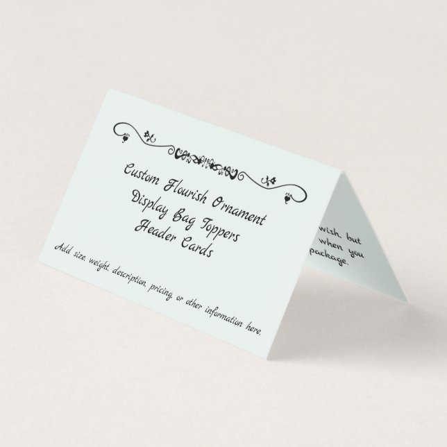 Tarjetas de cabecera de ornamento de personalizado (Anverso)